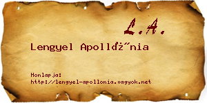 Lengyel Apollónia névjegykártya