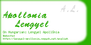 apollonia lengyel business card